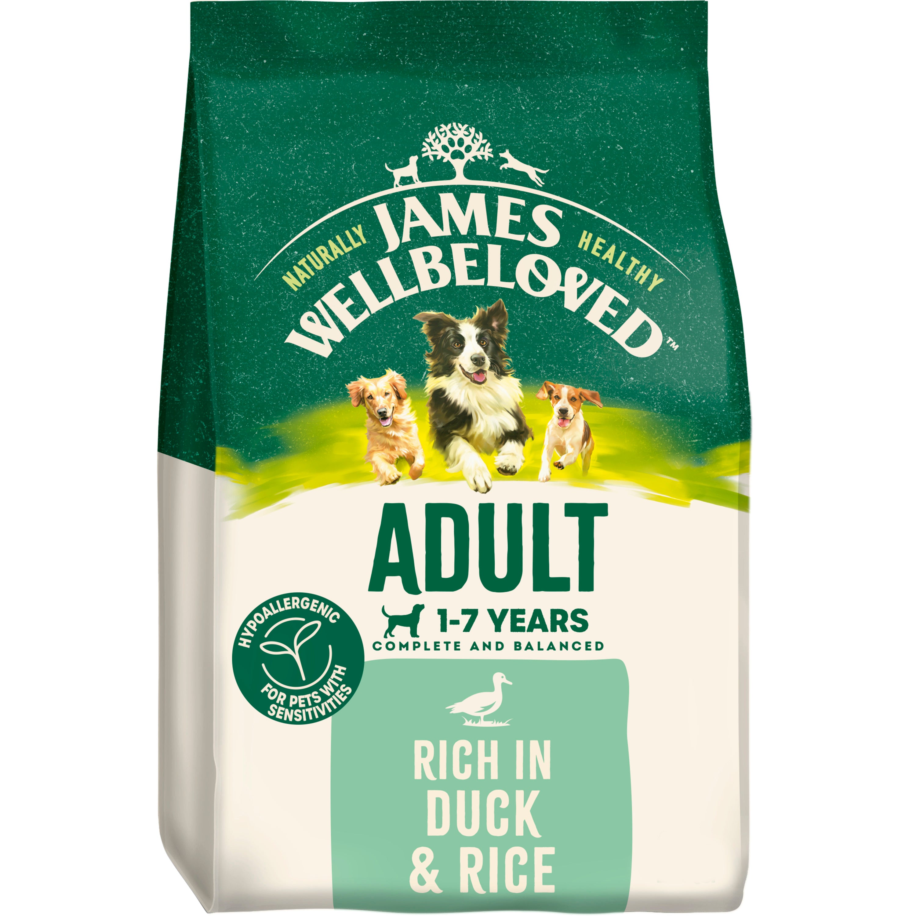 James Wellbeloved Adult Dry Dog Food Duck & Rice 15kg