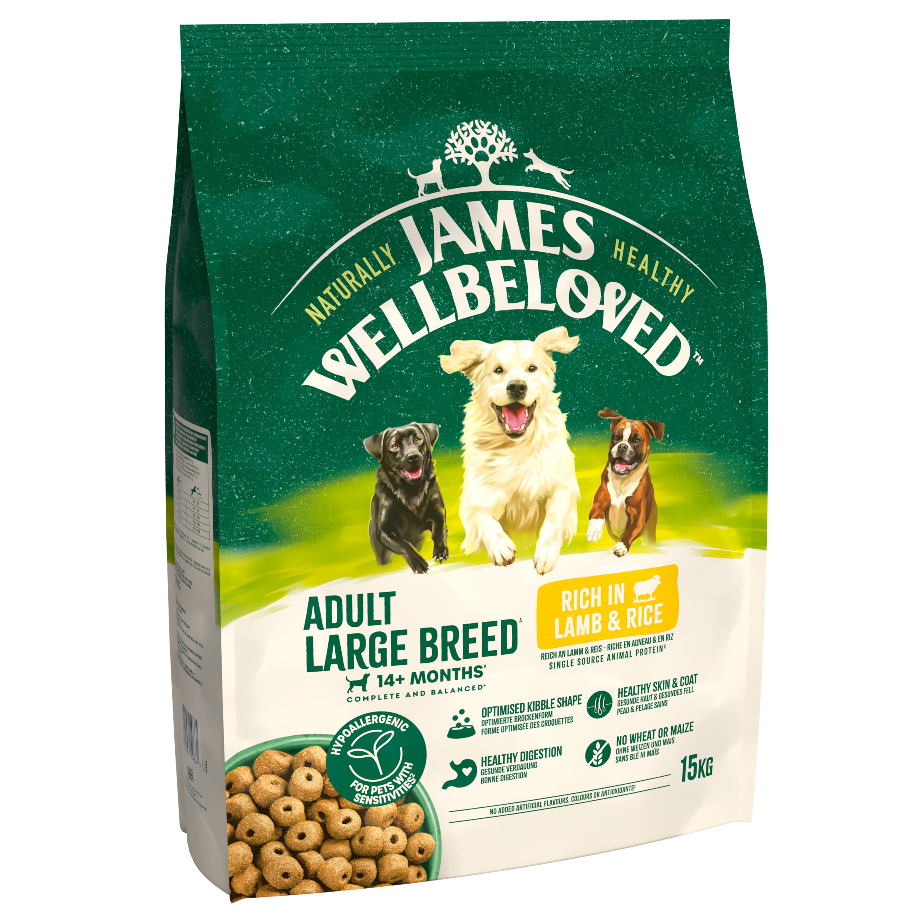 James Wellbeloved Adult Lamb and Rice 15 kg Bag