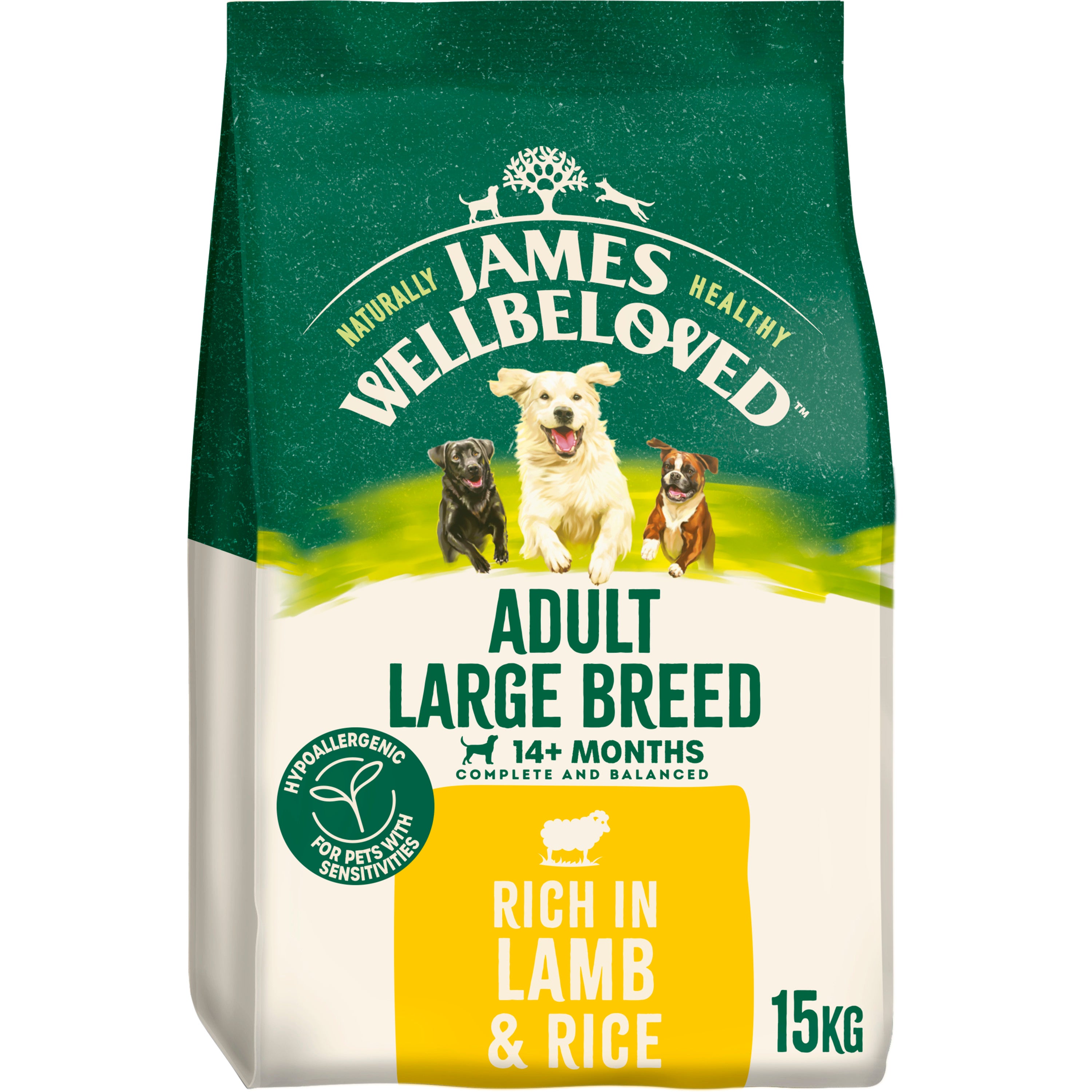 James Wellbeloved Adult Lamb and Rice 15 kg Bag